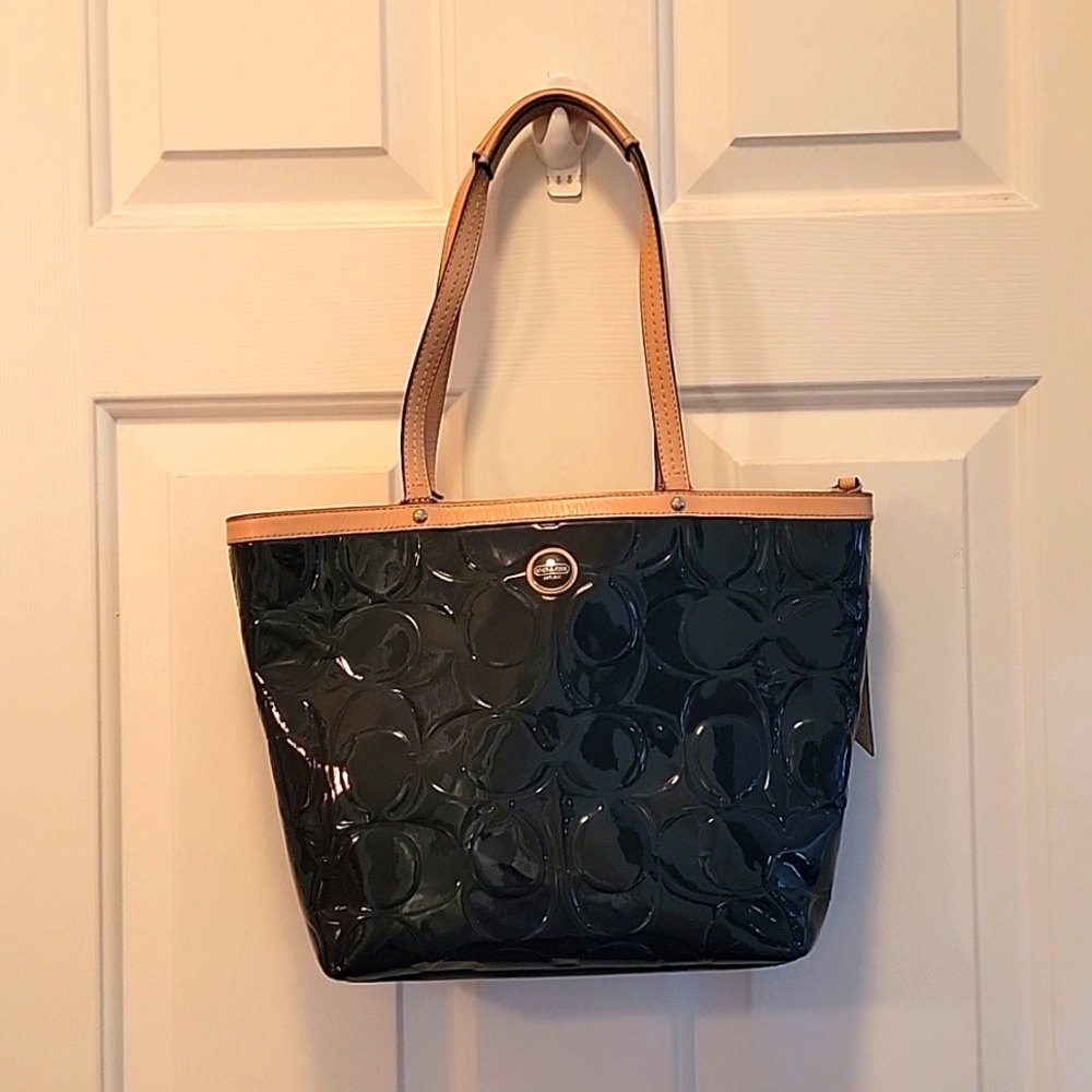 Patten leather Coach purse